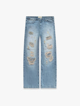 Reternity Distressed Baggy Denim  Washed Blue