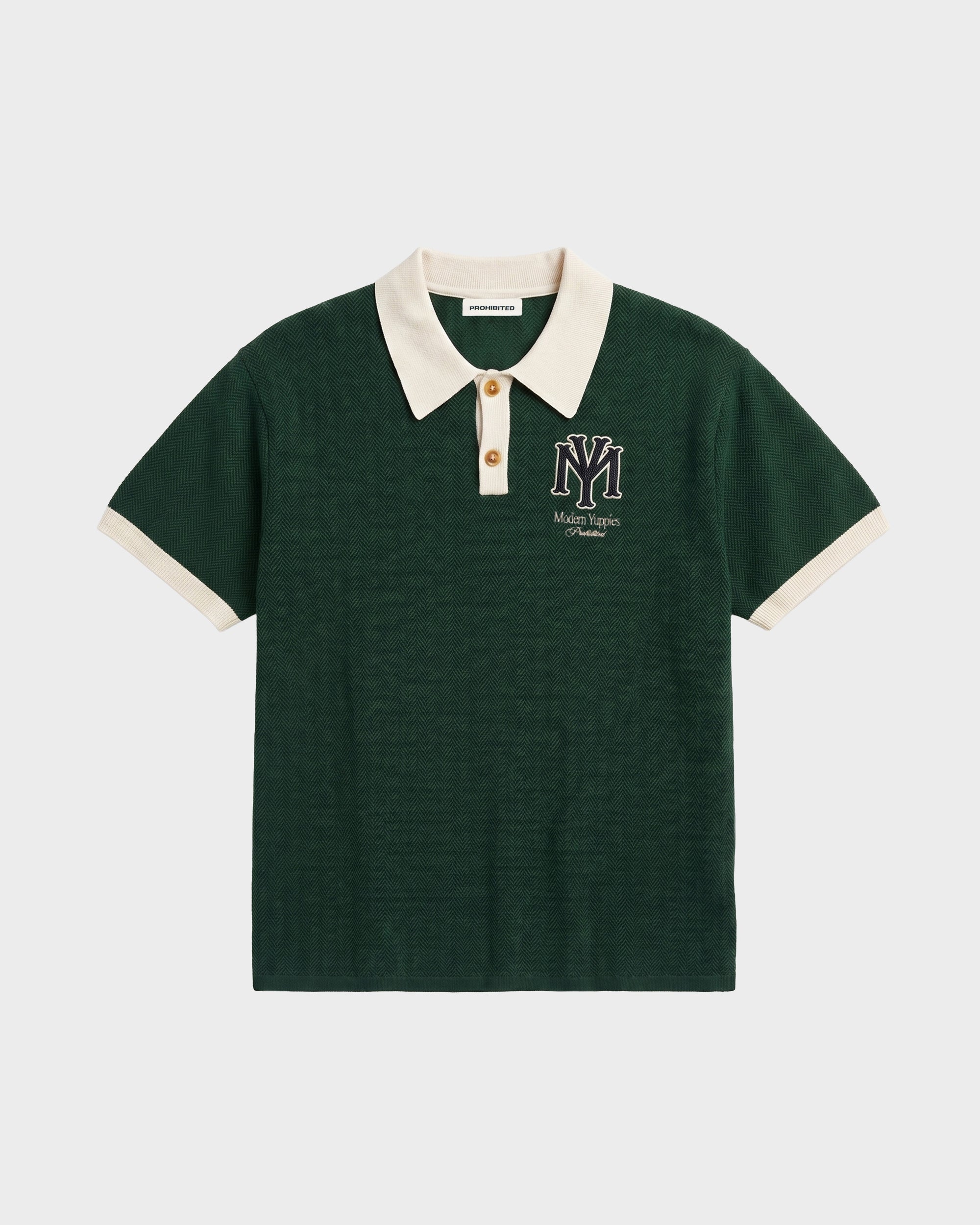 Polo in maglia Prohibited Off Season verde scuro