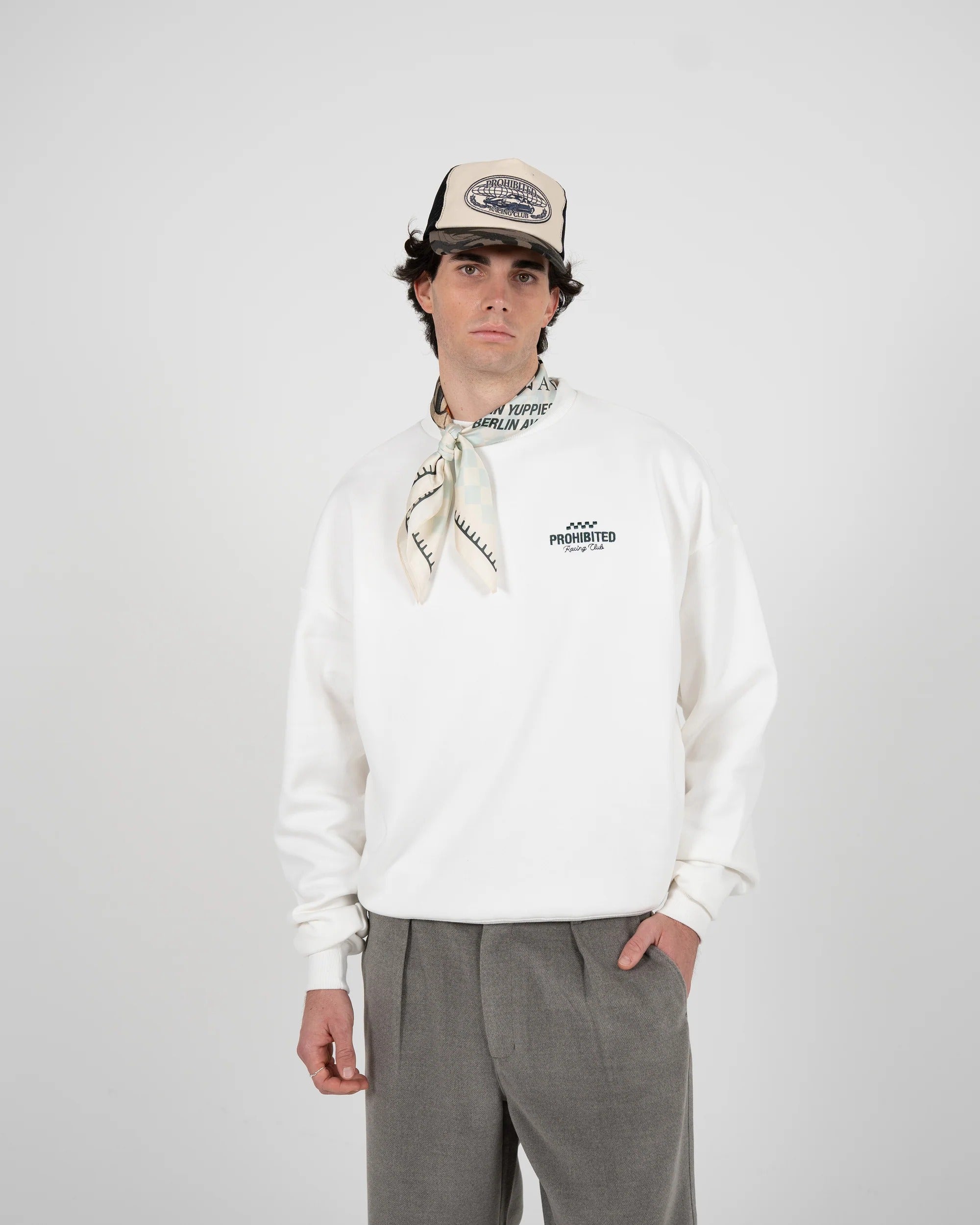 Prohibited In A Rush Crew Neck Off White