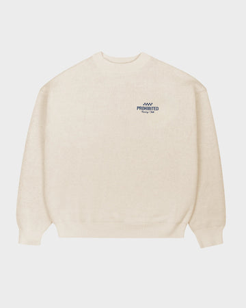 Maglione lavorato a maglia Prohibited Vortex colore Crema