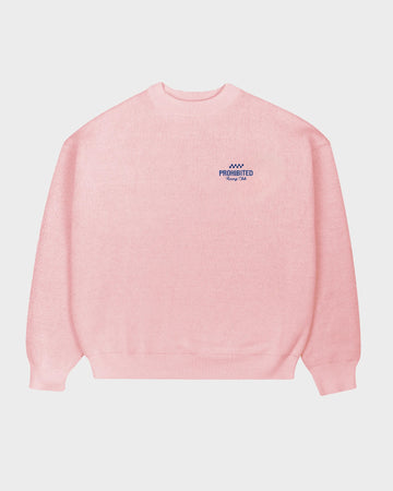 Prohibited Vortex Knit Sweater Rose