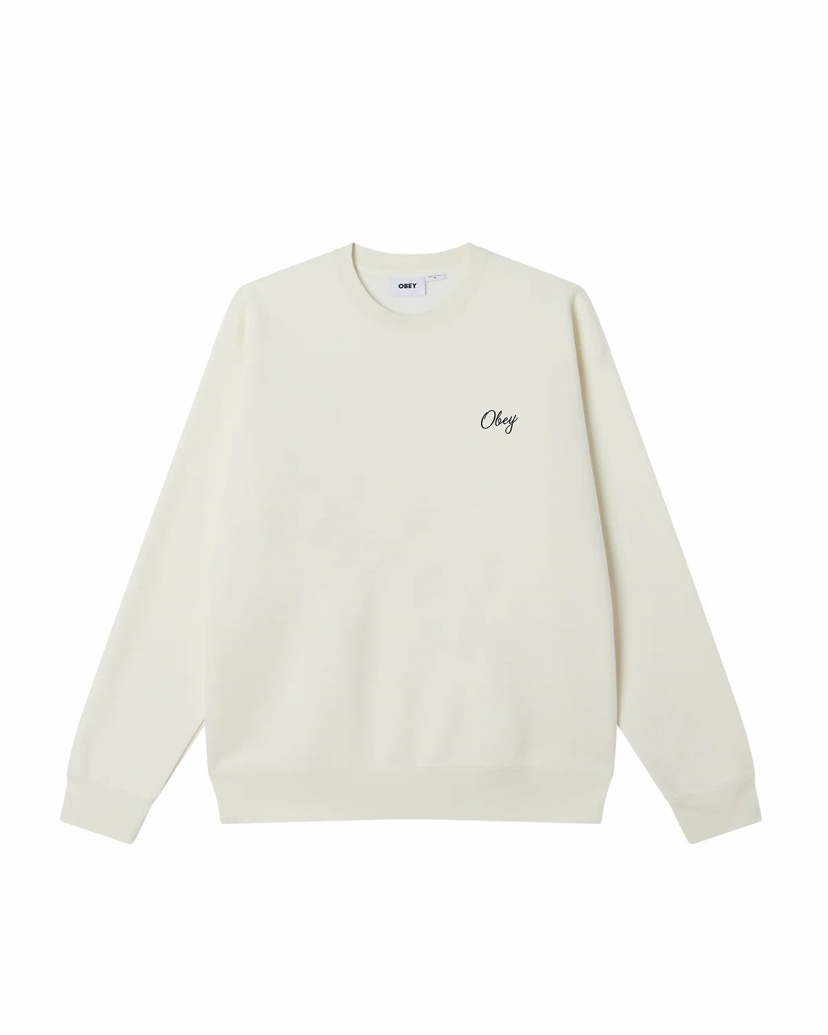 Obey Paper Rose Crew Off White