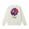 Obey Paper Rose Crew Off White