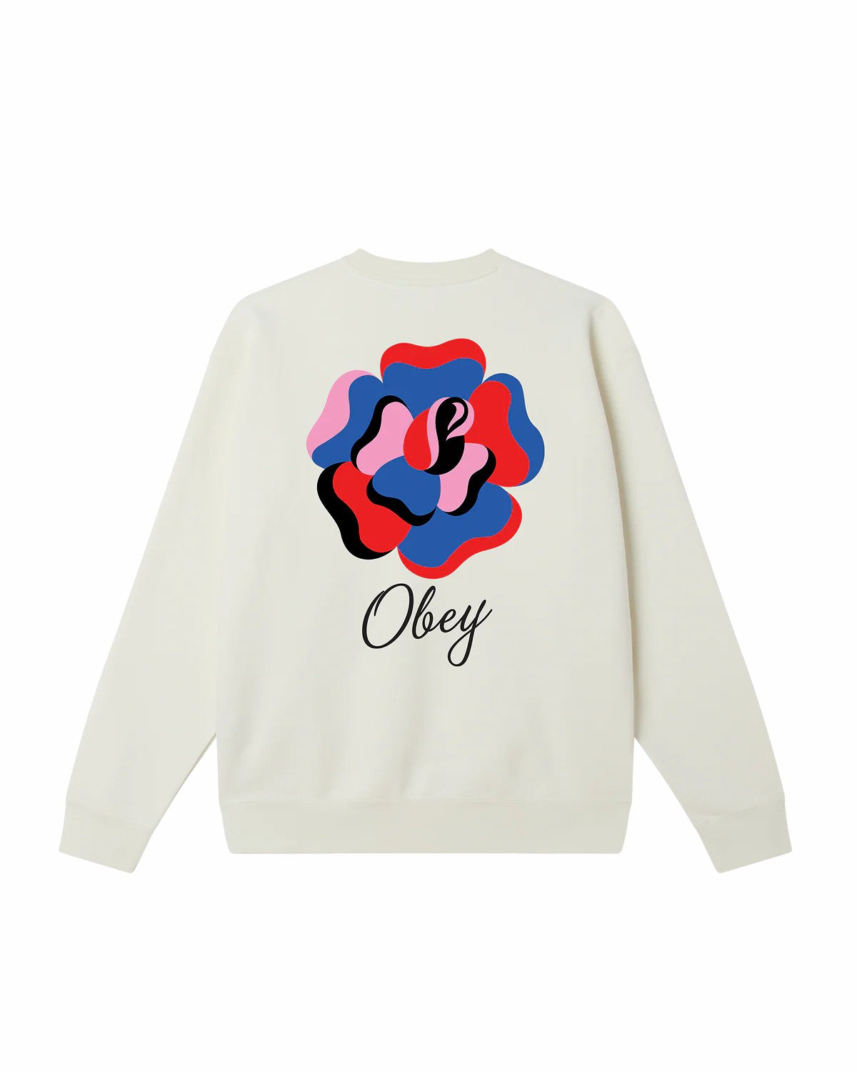 Obey Paper Rose Crew Off White