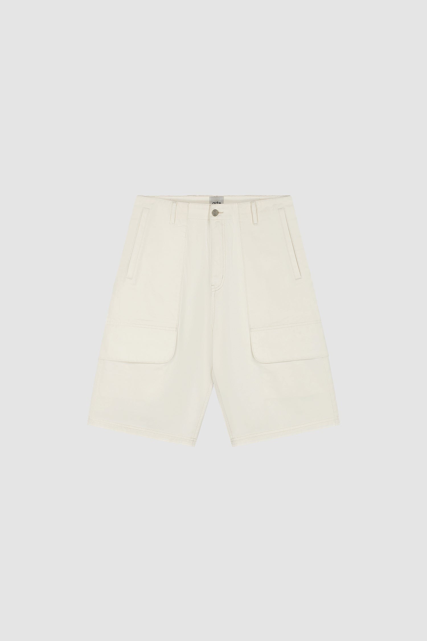Arte Canvas Cargo Shorts Cream