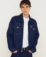 Obey Base Trucker Jacket Rinse Indigo