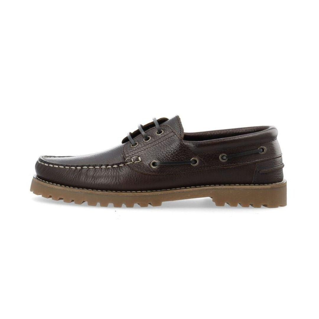 Bianco Biagreg Scarpe Da Barca Brown