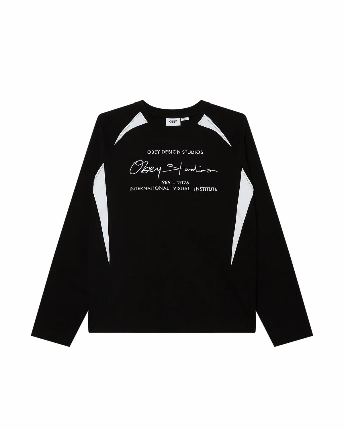 Obey League Ls Shirt Black Multi