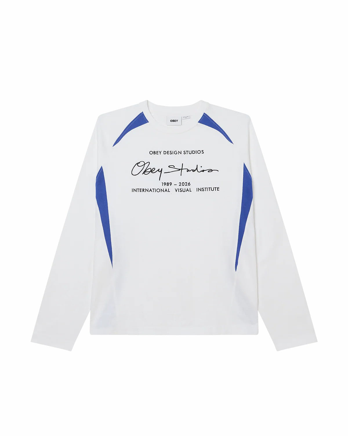 Obey League Ls Shirt White Multi