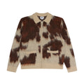 Obey Cow Pattern Zip Sweater Cow Multi