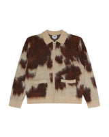 Obey Cow Pattern Zip Sweater Cow Multi