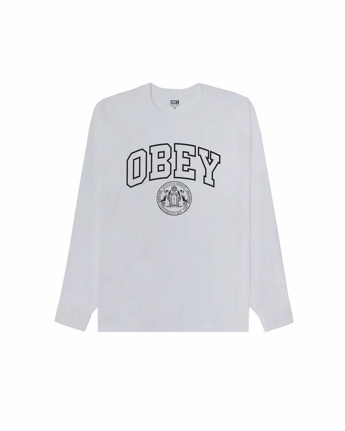 Obey University Classic Ls Tee White