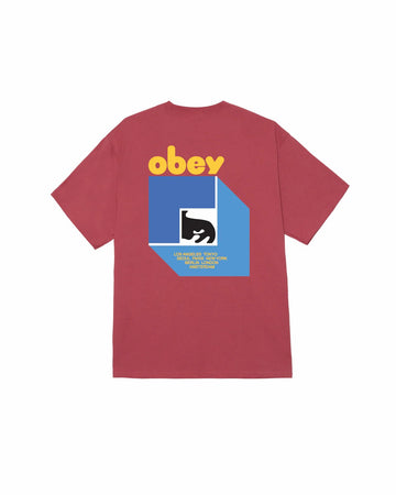 Obey Peep Hole Classic Tee Mineral Red