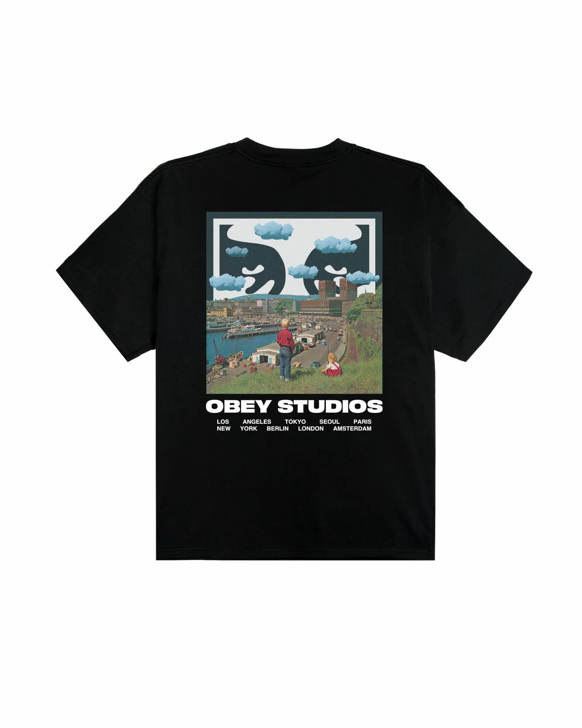 Obey Sky Face Heavyweight Tee Black