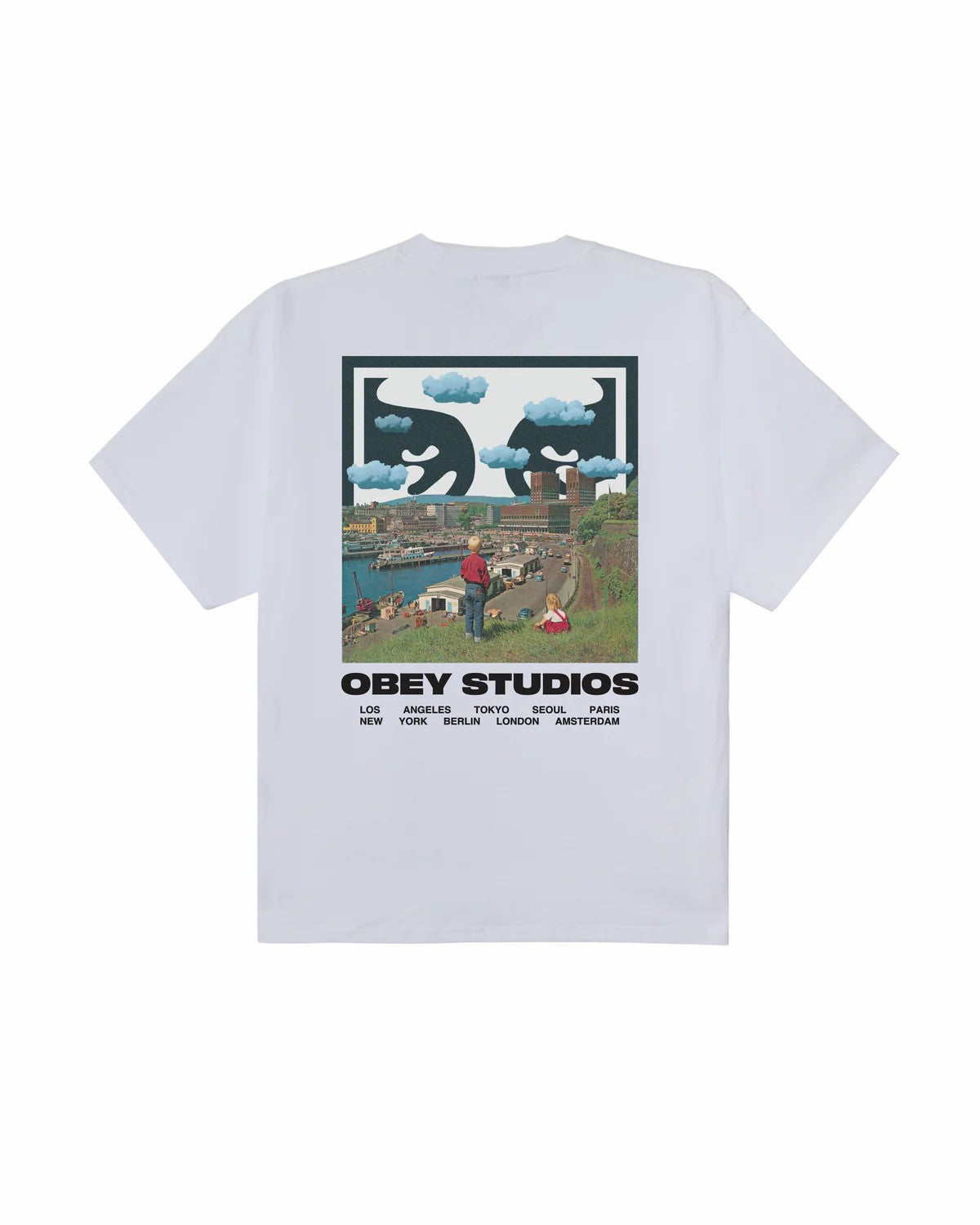 Obey Sky Face Heavyweight Tee White