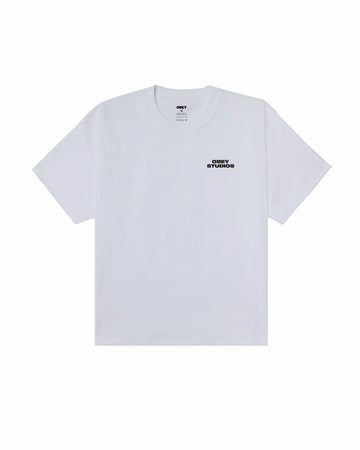 Obey Sky Face T-shirt Pesante Bianca