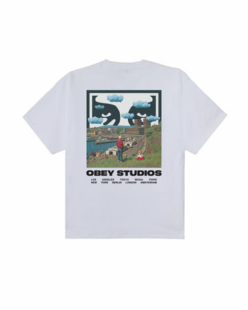Obey Sky Face Heavyweight Tee White