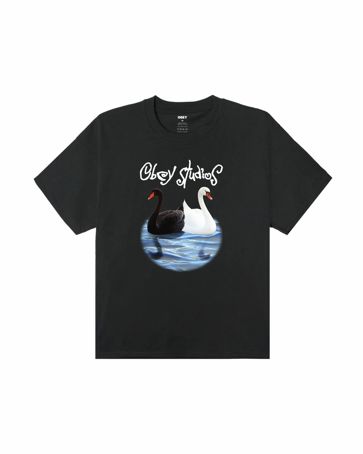 Obey Studios Swan Heavyweight Tee Vintage Black