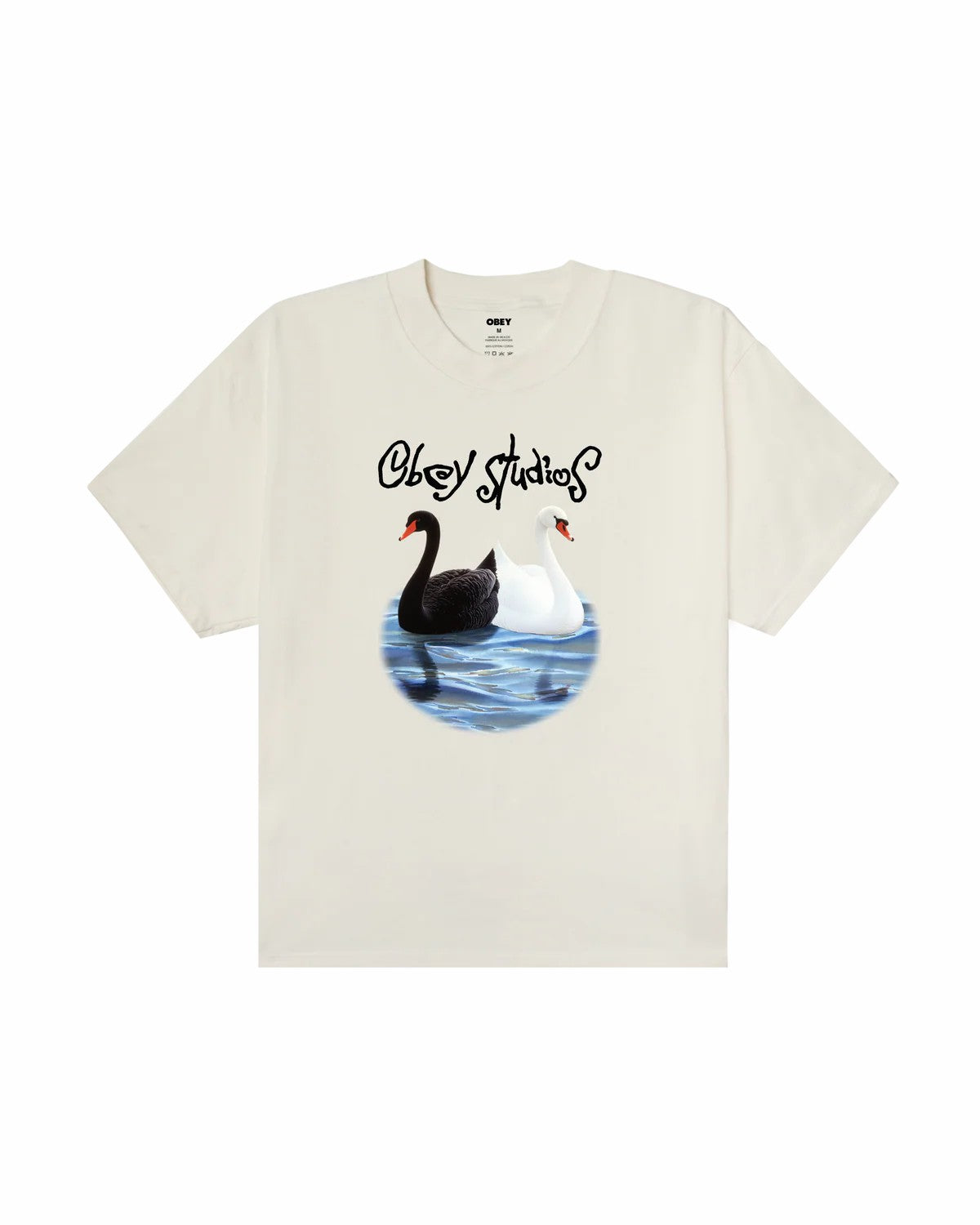 Obey Studios Swan Heavyweight Tee Vintage White