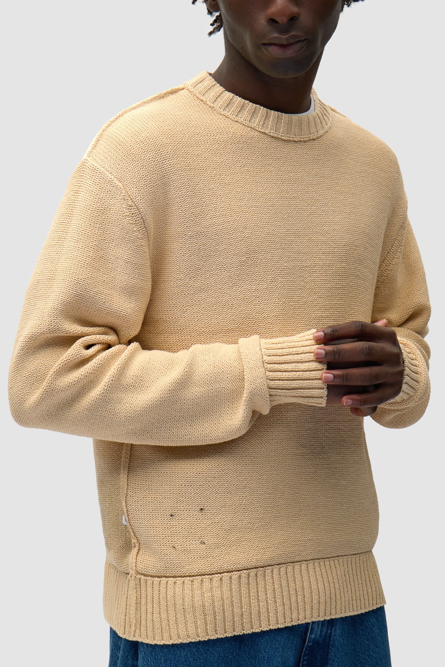 Arte Reversible Label Knit Cream