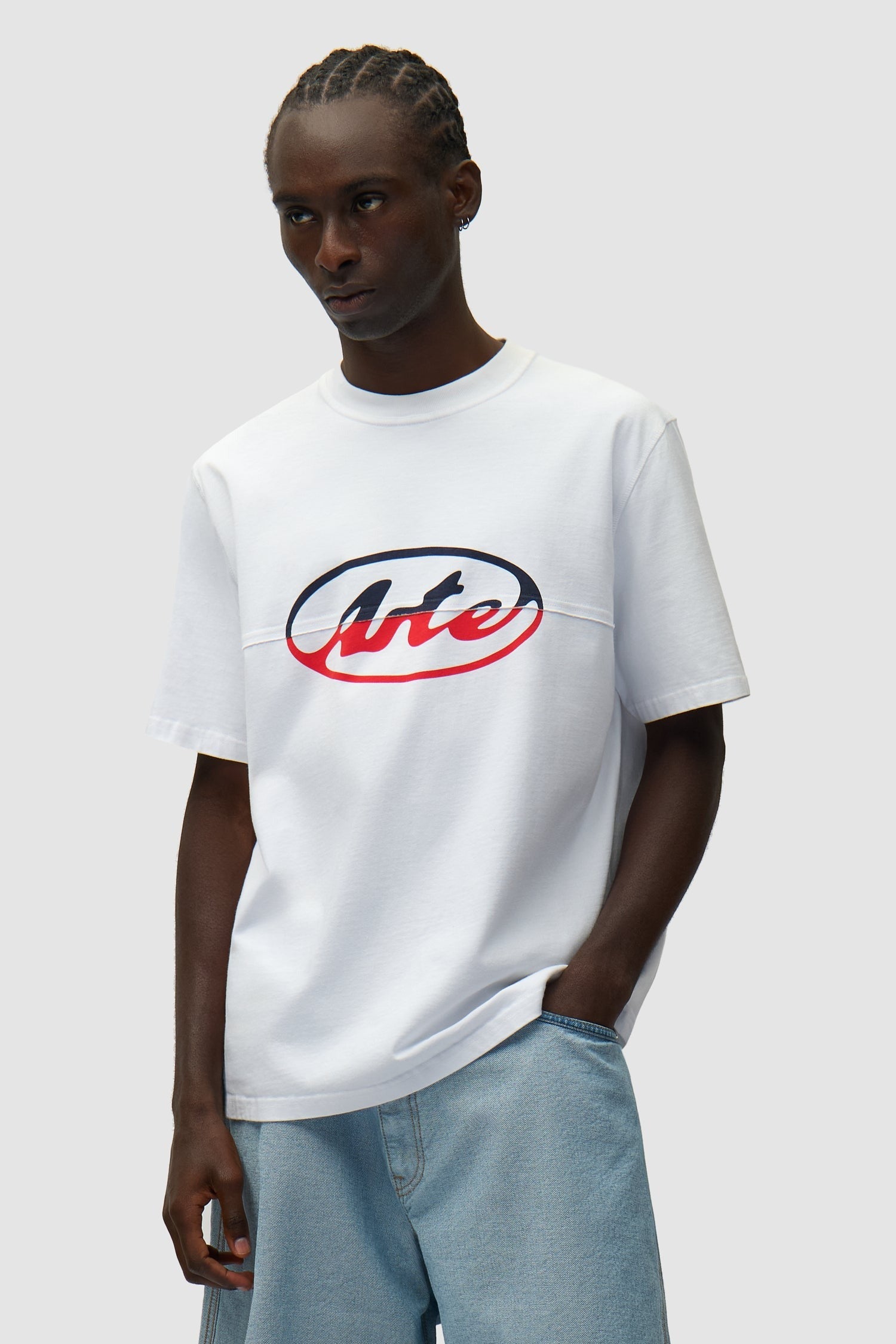 Arte Circle Logo Cut Tee White