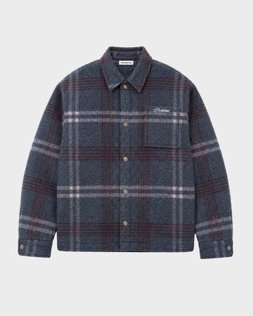 Prohibited Back Again Flannel Overshirt Blue Red