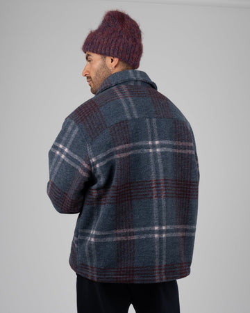 Prohibited Back Again Flannel Overshirt Blue Red