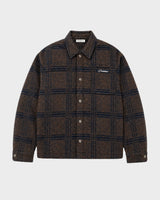 Prohibited Back Again Flannel Overshirt Brown Blue
