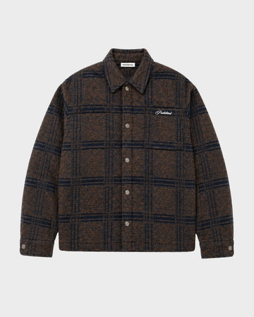 Prohibited Back Again Flannel Overshirt Brown Blue