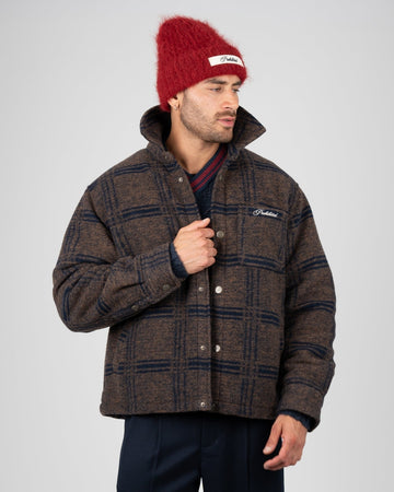 Prohibited Back Again Flannel Overshirt Brown Blue