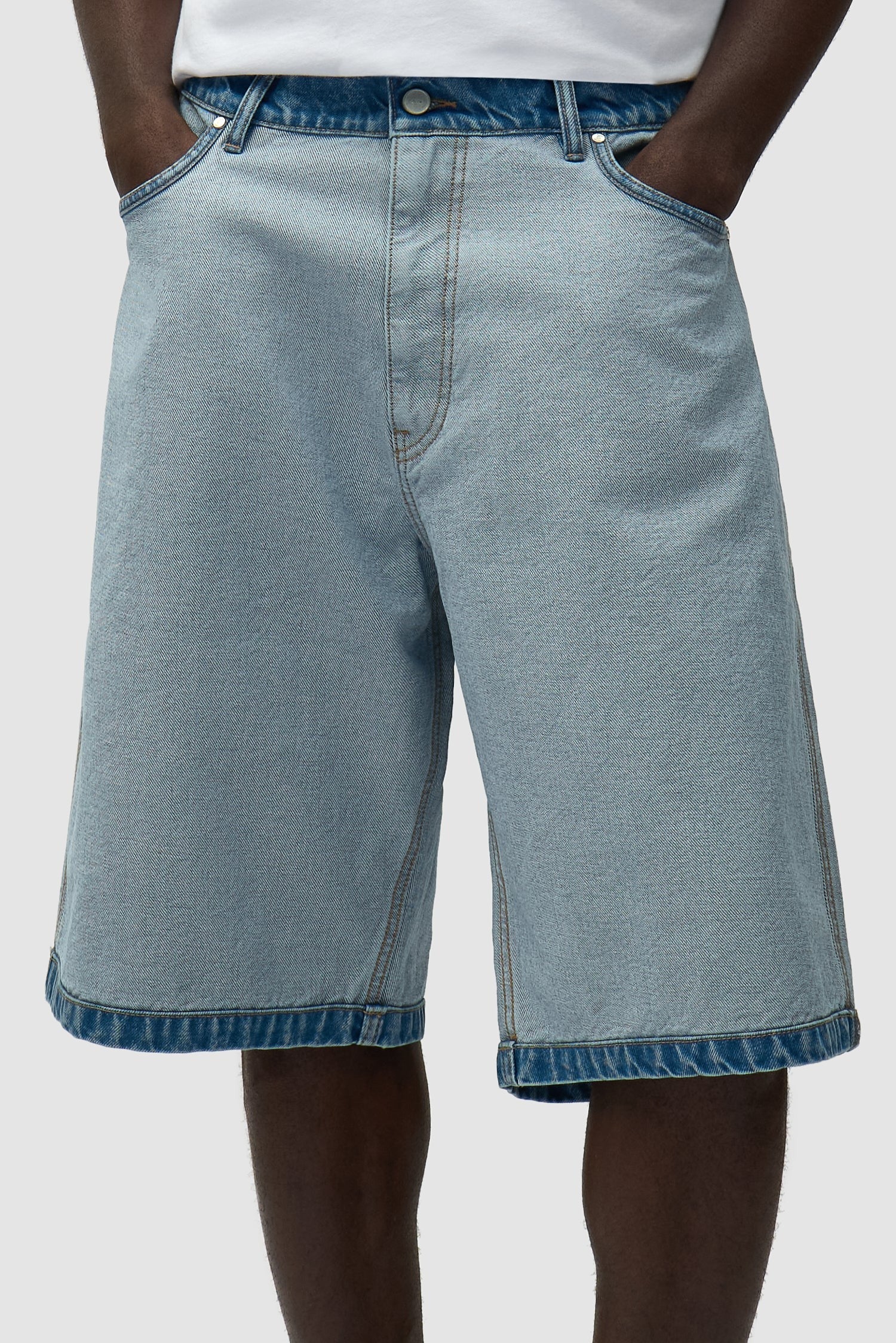 Arte Denim Inside Out Shorts Denim Bleach