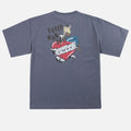 Evisu Heart Cowgirl Print Tee Blue