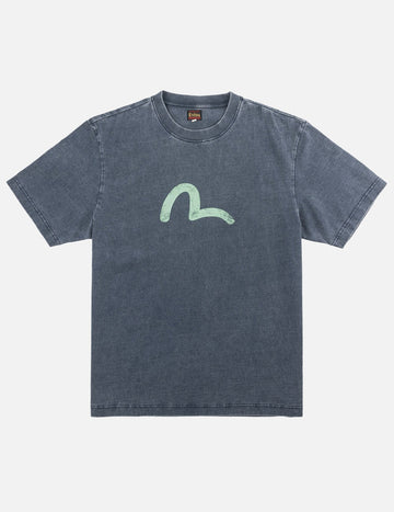 Evisu Ebisu And Seagull Print Tee Navy