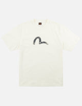 Evisu Ebisu And Seagull Print Tee Cream