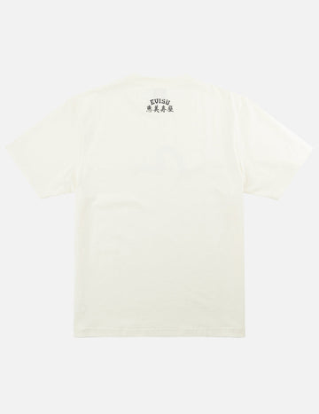 Evisu Ebisu And Seagull Print Tee Cream