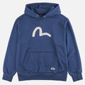 Evisu Seagull Print Relax Fit Hoodie Blue
