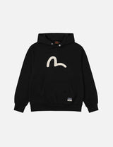 Evisu Seagull Print Relax Fit Hoodie Black