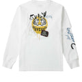 Evisu Daruma Print Faux Layered Long Sleeve Off White