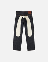Evisu Daicock Print Baggy Jeans Indigo