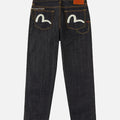 Evisu Jeans Indigo con Ricamo Gabbiano a 7 Tasche e Logo