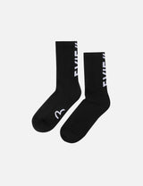 Evisu Jacquard Long Socks Black