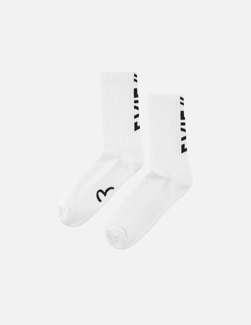 Evisu Jacquard Long Socks White