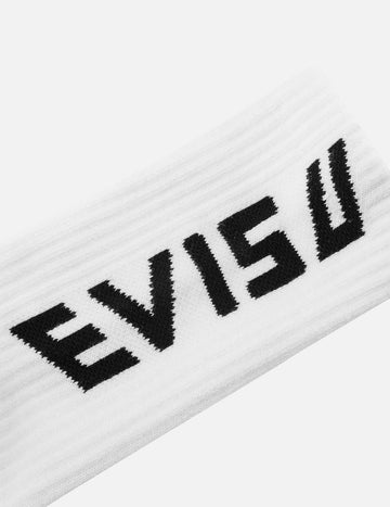 Evisu Jacquard Long Socks White