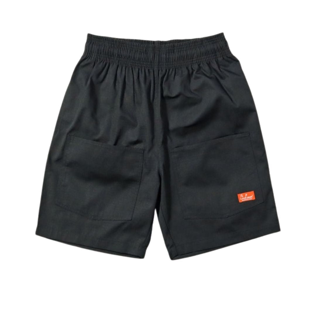 Cookman Chef Short Pants Front Pocket Duck Canvas Black