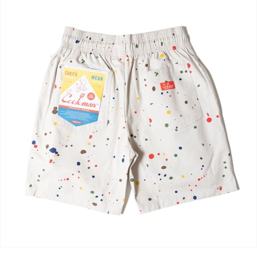Cookman Chef Short Pants Sauce Splash Beige