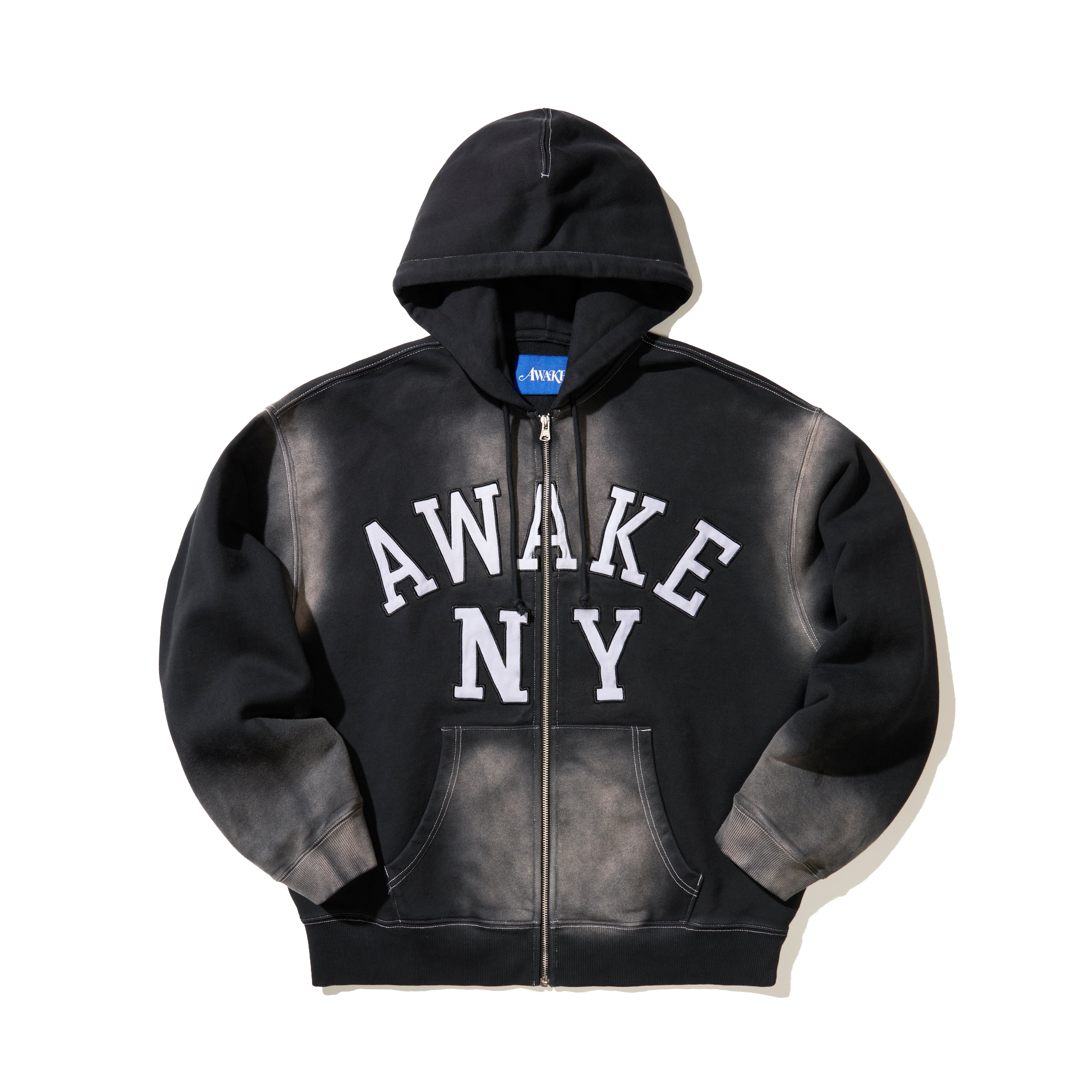 Awake Ny Collegiate Arch Zip Hoodie Black