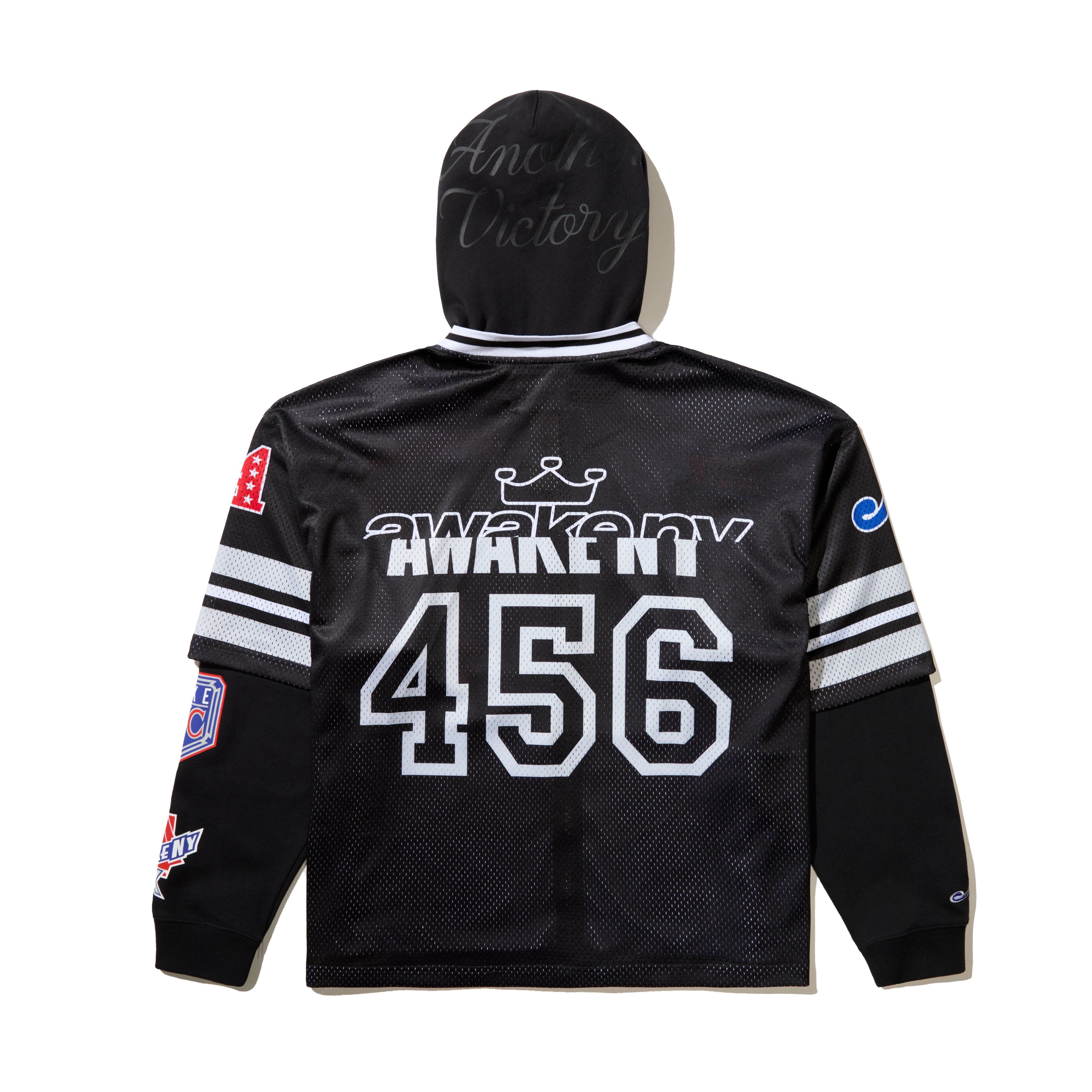Awake Ny Headcrack Champs Jersey Zip Hoodie Black