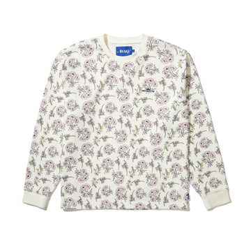 Awake NY Maglia Termica Floreale Bianco Sporco