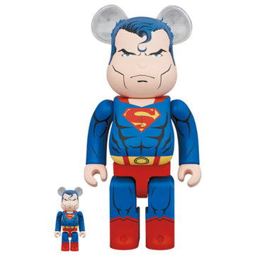MEDICOM TOY BEARBRICK 100% 400% BATMAN HUSH SUPERMAN