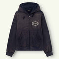 Dont Waste Culture Savy Zipper Hoodie Washed Blue